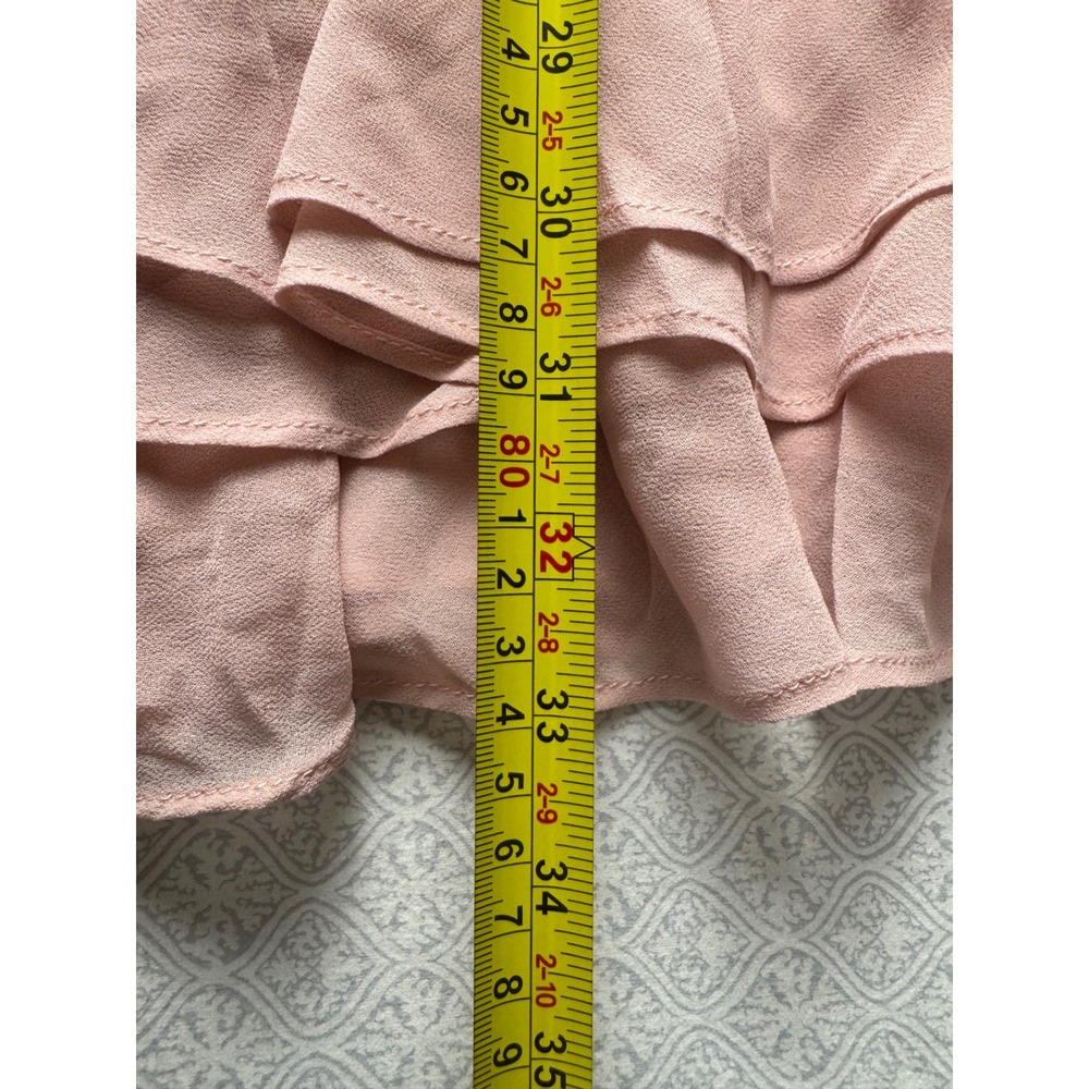 Oh Polly Pink Floral Embroidered Corset Mini Dress Tiered Ruffle Skirt US 10 NWT - Picture 7 of 11